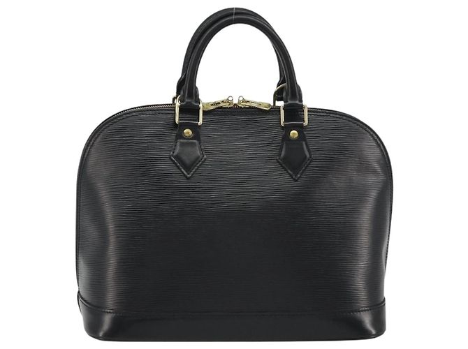 Borsa LOUIS VUITTON Epi Alma Noir Black M52142 LV Auth 190623A Nero - vista 3