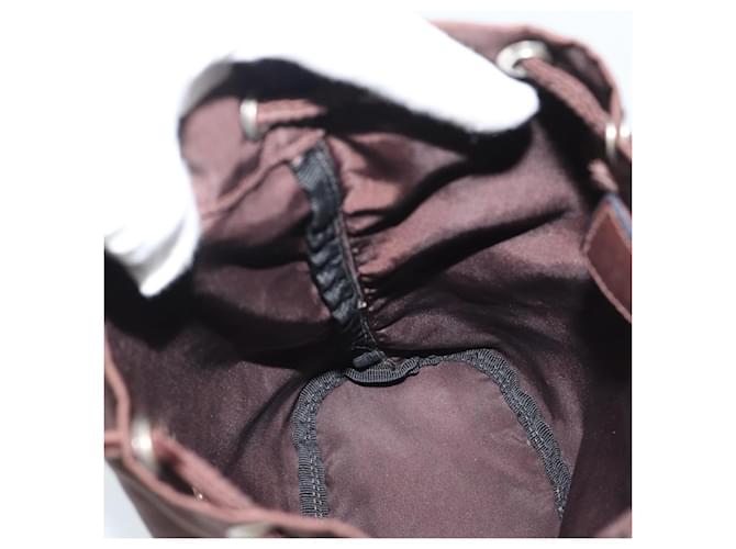 Pochette PRADA Nylon Marrone Argento Auth mr2669 - vista 12