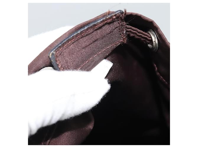Pochette PRADA Nylon Marrone Argento Auth mr2669 - vista 13