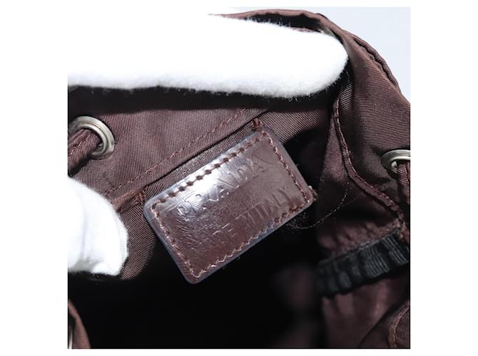 Pochette PRADA Nylon Marrone Argento Auth mr2669 - vista 9