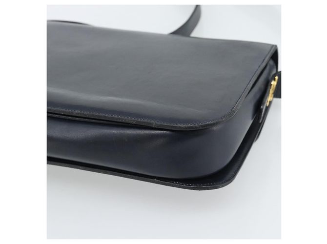 Céline Borsa a tracolla CELINE in pelle blu navy e oro Auth mr2716 D'oro - vista 12