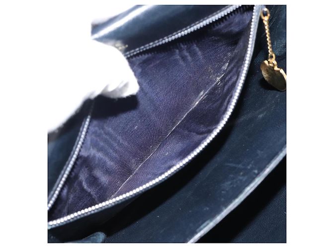 Céline Borsa a tracolla CELINE in pelle blu navy e oro Auth mr2716 D'oro - vista 21
