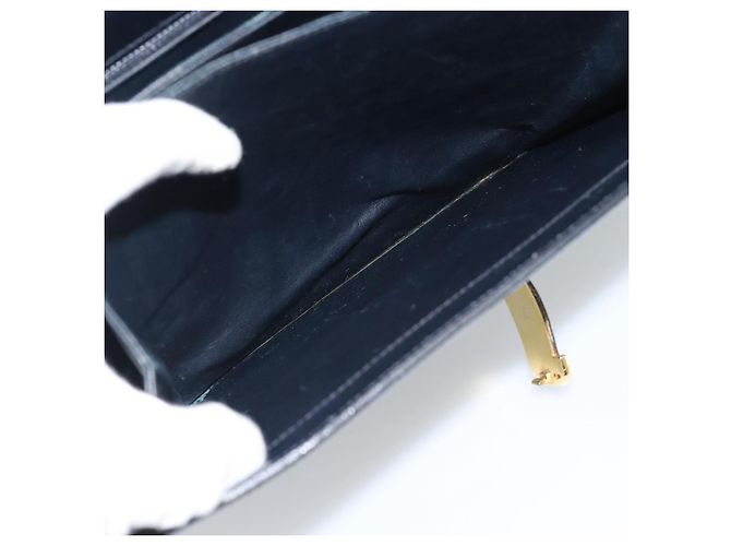 Céline Borsa a tracolla CELINE in pelle blu navy e oro Auth mr2716 D'oro - vista 22