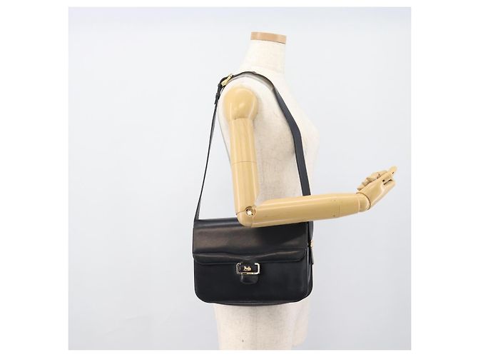 Céline Borsa a tracolla CELINE in pelle blu navy e oro Auth mr2716 D'oro - vista 23