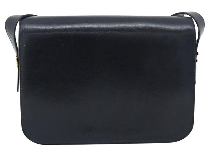 Céline Borsa a tracolla CELINE in pelle blu navy e oro Auth mr2716 D'oro - vista 3