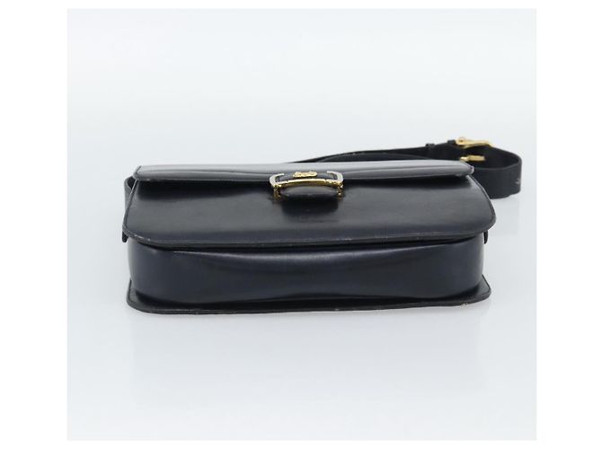 Céline Borsa a tracolla CELINE in pelle blu navy e oro Auth mr2716 D'oro - vista 9