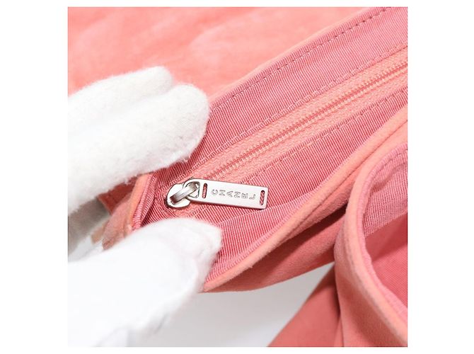 CHANEL Choco Bar 2.55 Chain Shoulder Bag Suede Rosa Argento CC Auth mr2730 - vista 19