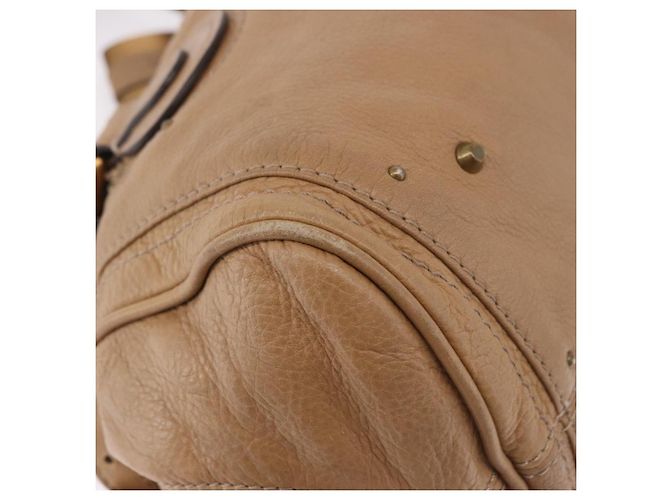 Chloé Borsa Chloe Paddington in Pelle Beige Oro Argento Auth 190482V D'oro - vista 11