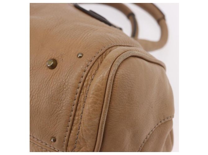 Chloé Borsa Chloe Paddington in Pelle Beige Oro Argento Auth 190482V D'oro - vista 12
