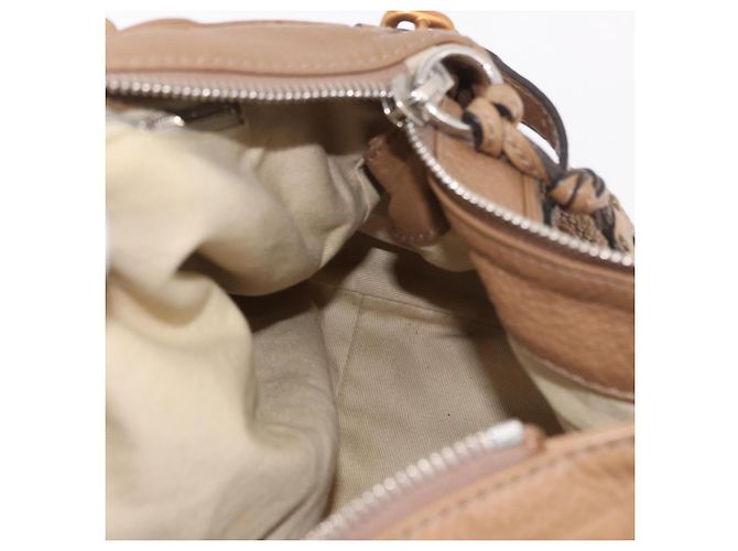 Chloé Borsa Chloe Paddington in Pelle Beige Oro Argento Auth 190482V D'oro - vista 21