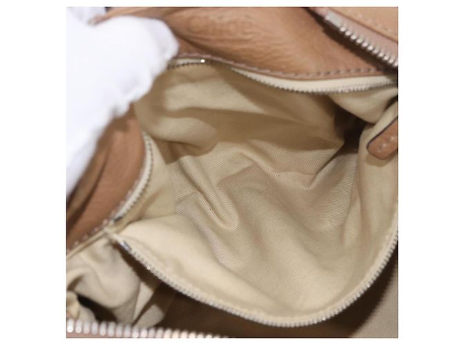 Chloé Borsa Chloe Paddington in Pelle Beige Oro Argento Auth 190482V D'oro - vista 24
