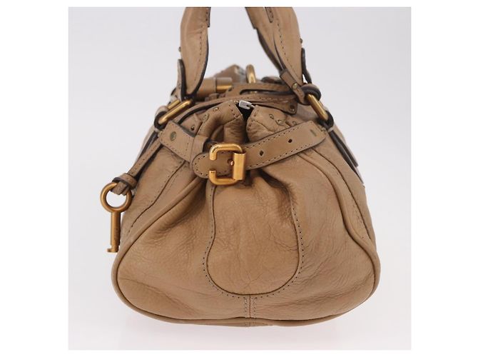 Chloé Borsa Chloe Paddington in Pelle Beige Oro Argento Auth 190482V D'oro - vista 5