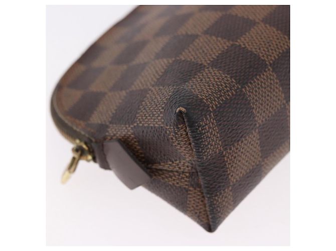 LOUIS VUITTON Damier Ebene Pochette Cosmetic PM Pochette N47516 LV Auth BA13777 - vista 15