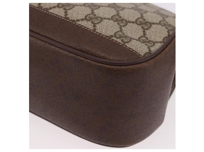 Borsa GUCCI GG Supreme Web Sherry Line PVC Beige Oro 116 02 076 Auth 190492 D'oro - vista 11