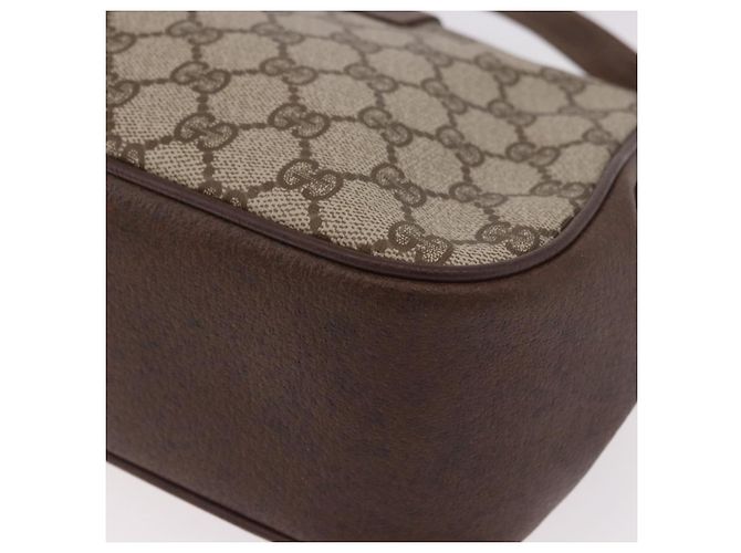 Borsa GUCCI GG Supreme Web Sherry Line PVC Beige Oro 116 02 076 Auth 190492 D'oro - vista 13
