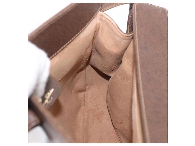 Borsa GUCCI GG Supreme Web Sherry Line PVC Beige Oro 116 02 076 Auth 190492 D'oro - vista 18
