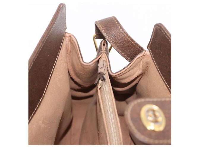 Borsa GUCCI GG Supreme Web Sherry Line PVC Beige Oro 116 02 076 Auth 190492 D'oro - vista 23