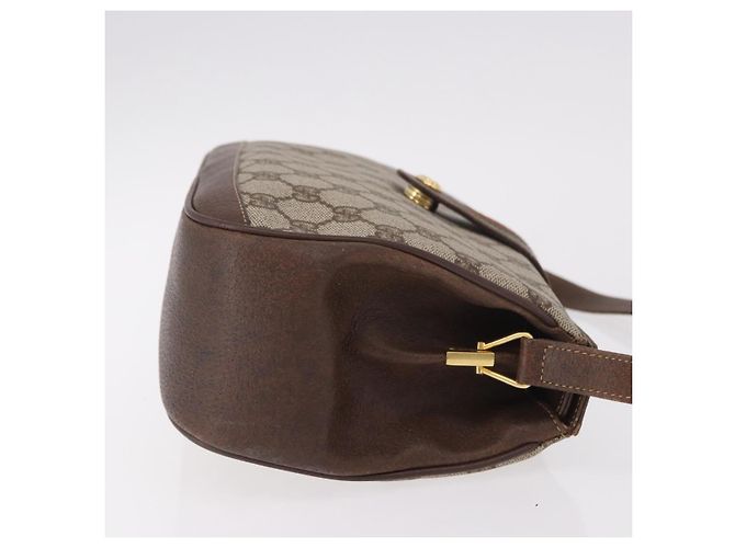 Borsa GUCCI GG Supreme Web Sherry Line PVC Beige Oro 116 02 076 Auth 190492 D'oro - vista 4