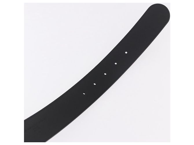 Ceinture GUCCI GG Supreme Interlocking G PVC 37.4" Black 703147 Auth BA13819V Noir Argenté - vue 8