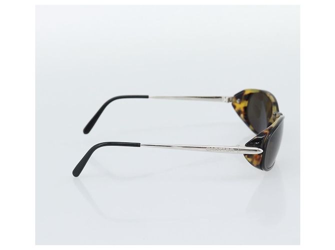 Gafas de Sol CARTIER Tortoise Metal Brown Silver Auth BA14032V Castaño Plata - vista 4