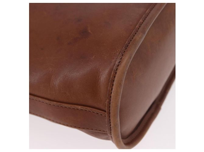 Borsa a Spalla Coach in Pelle Marrone e Oro Auth 189421 D'oro - vista 10