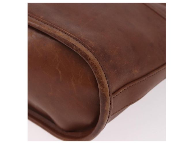 Borsa a Spalla Coach in Pelle Marrone e Oro Auth 189421 D'oro - vista 11
