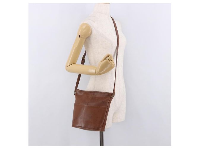 Borsa a Spalla Coach in Pelle Marrone e Oro Auth 189421 D'oro - vista 21