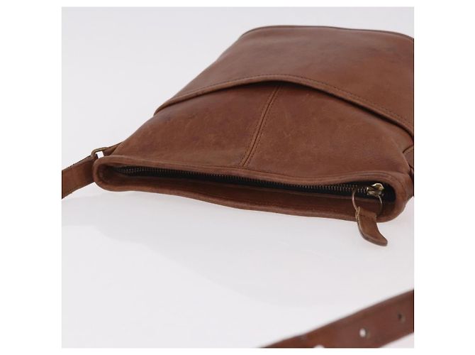 Borsa a Spalla Coach in Pelle Marrone e Oro Auth 189421 D'oro - vista 6