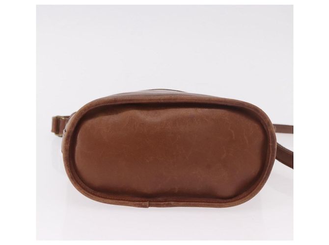 Borsa a Spalla Coach in Pelle Marrone e Oro Auth 189421 D'oro - vista 9