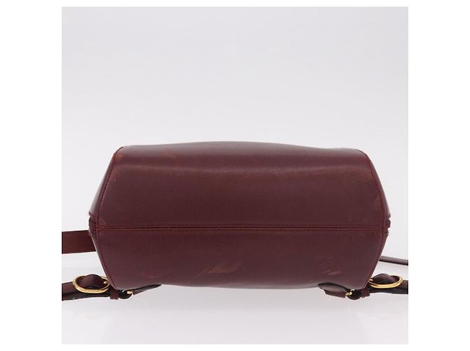 Zaino CARTIER Must Line Bordeaux Gold Auth 190550 - vista 11