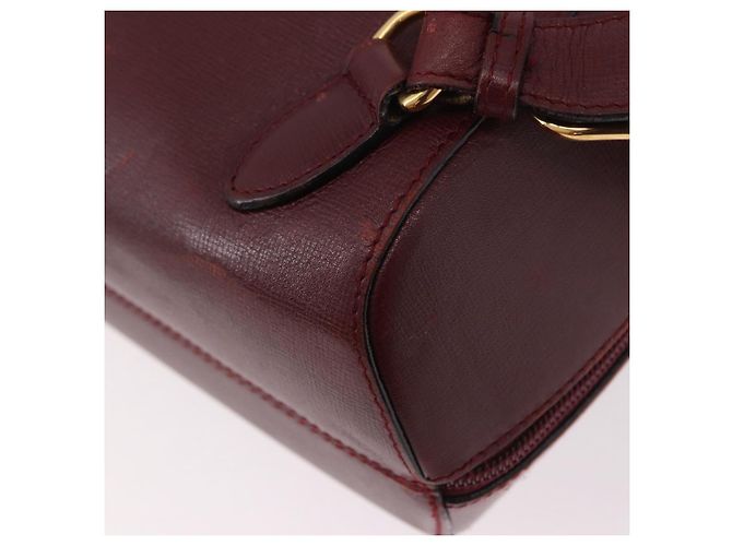 Zaino CARTIER Must Line Bordeaux Gold Auth 190550 - vista 15