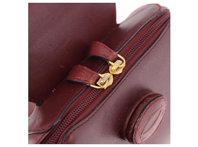 Zaino CARTIER Must Line Bordeaux Gold Auth 190550 - vista 18