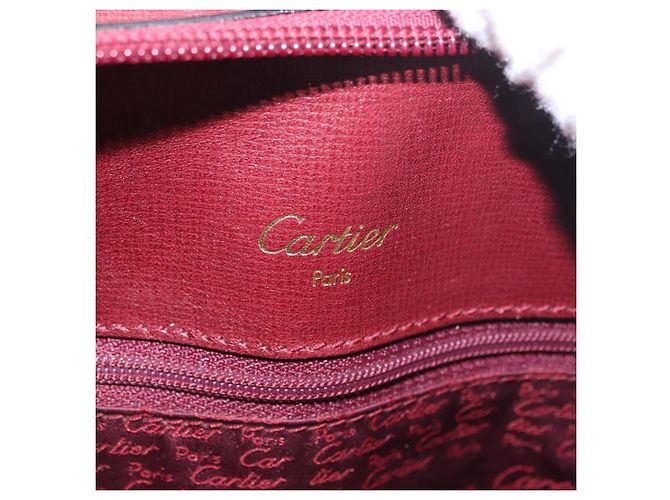 Zaino CARTIER Must Line Bordeaux Gold Auth 190550 - vista 19