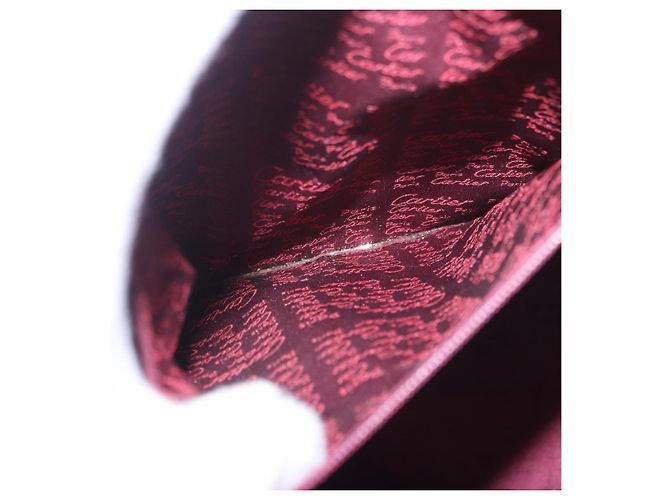 Zaino CARTIER Must Line Bordeaux Gold Auth 190550 - vista 24