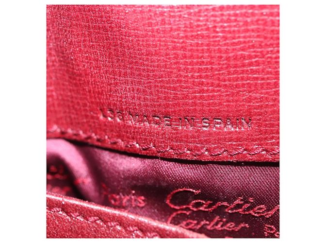 Zaino CARTIER Must Line Bordeaux Gold Auth 190550 - vista 25