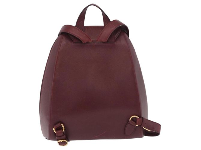Zaino CARTIER Must Line Bordeaux Gold Auth 190550 - vista 3