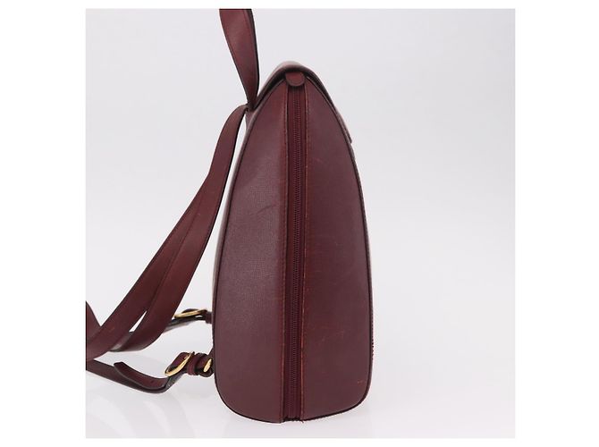 Zaino CARTIER Must Line Bordeaux Gold Auth 190550 - vista 5