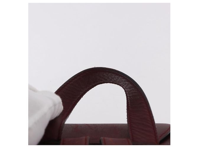 Zaino CARTIER Must Line Bordeaux Gold Auth 190550 - vista 8