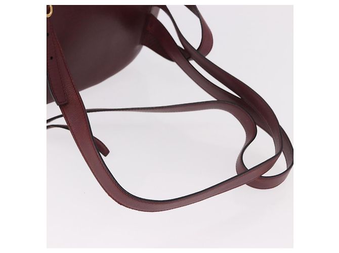 Zaino CARTIER Must Line Bordeaux Gold Auth 190550 - vista 9