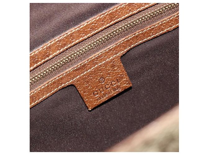 Borsa a mano GUCCI GG Canvas Beige Oro 120895 Auth mr2703 D'oro - vista 15