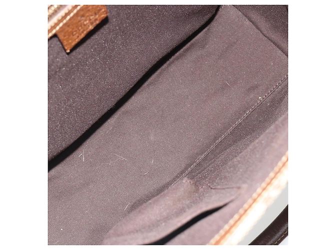 Borsa a mano GUCCI GG Canvas Beige Oro 120895 Auth mr2703 D'oro - vista 16