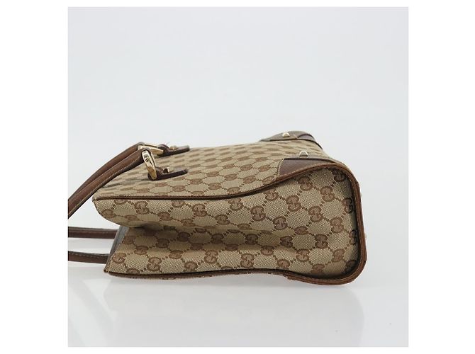 Borsa a mano GUCCI GG Canvas Beige Oro 120895 Auth mr2703 D'oro - vista 5