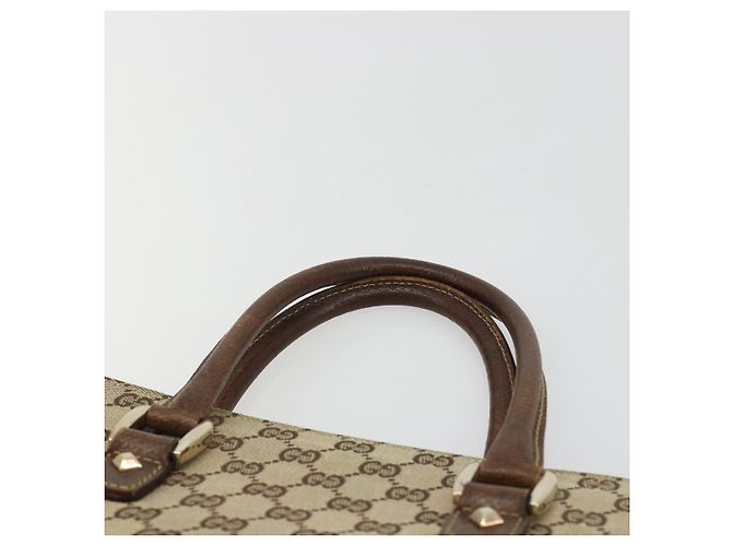 Borsa a mano GUCCI GG Canvas Beige Oro 120895 Auth mr2703 D'oro - vista 8