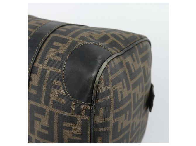 FENDI Zucca Canvas Handtasche Schwarz Braun Authentisch 186665 - Ansicht 10