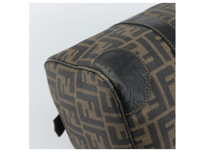 FENDI Zucca Canvas Handtasche Schwarz Braun Authentisch 186665 - Ansicht 11