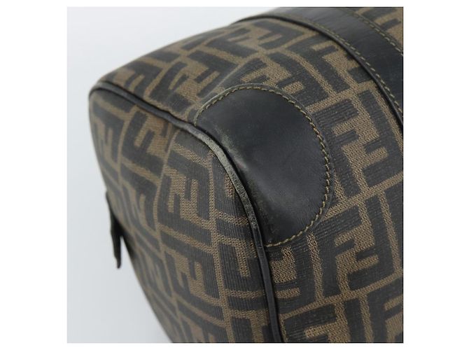 FENDI Zucca Canvas Handtasche Schwarz Braun Authentisch 186665 - Ansicht 13