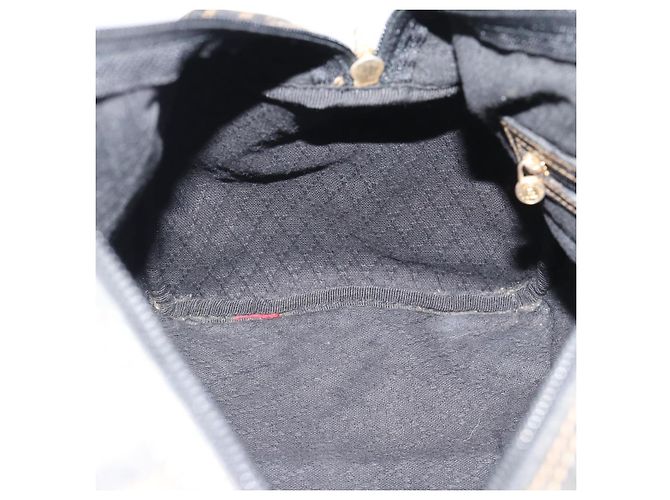FENDI Zucca Canvas Handtasche Schwarz Braun Authentisch 186665 - Ansicht 18