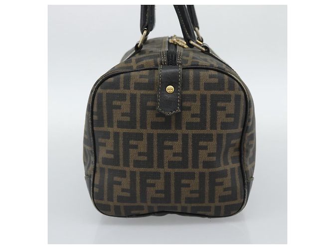 FENDI Zucca Canvas Handtasche Schwarz Braun Authentisch 186665 - Ansicht 5