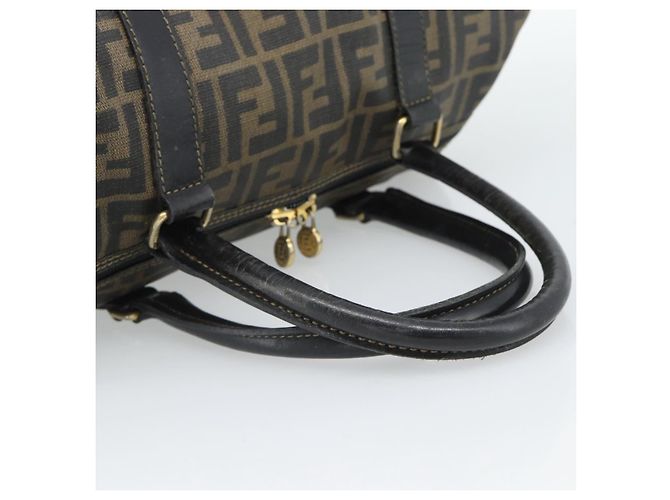 FENDI Zucca Canvas Handtasche Schwarz Braun Authentisch 186665 - Ansicht 7