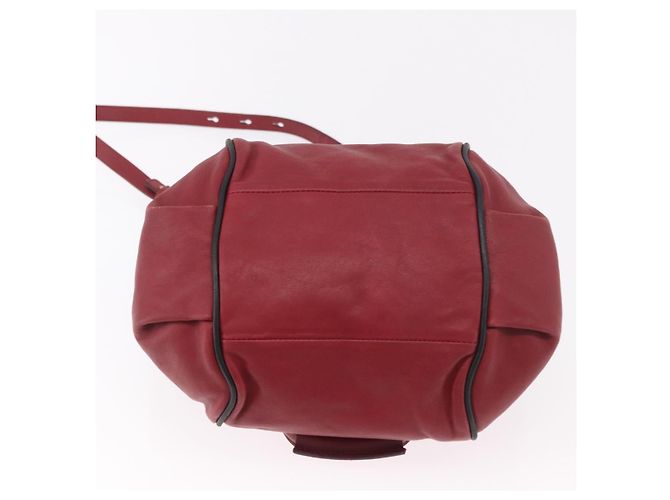 Chloé Borsa Chloe Etel in Pelle 2way Rosso Oro Auth 186692 D'oro - vista 11